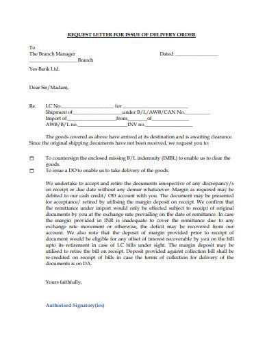 Formal Letter Of Request For Documents