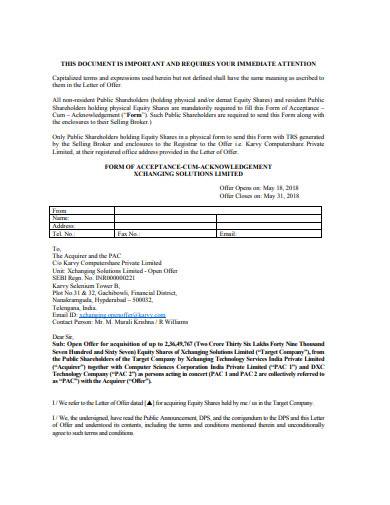 basic settlement offer letter template