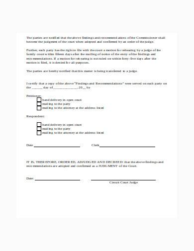 child support termination in doc