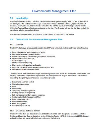 civil works construction management plan