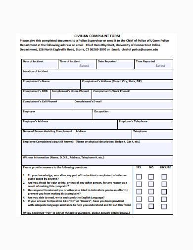 civilian complaint form in pdf