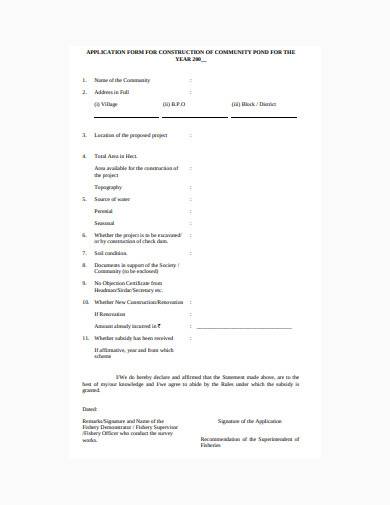 construction application form template