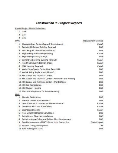 FREE 10 Construction Progress Report Samples In PDF MS Word