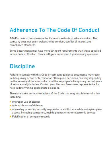 employee code of conduct policy
