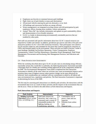 formal environmental management plan template 