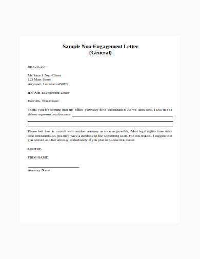 non engagement letter in doc