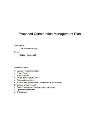 FREE 17+ Construction Management Plan Samples in PDF | Google Docs ...