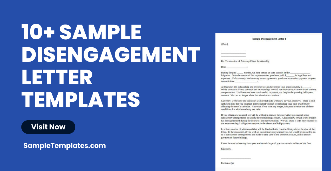 sample disengagement letter templates