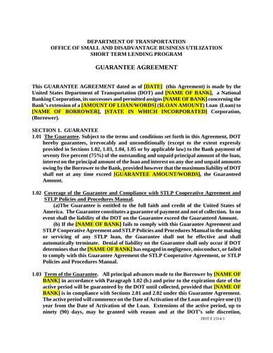 authorised guarantee agreement assignment