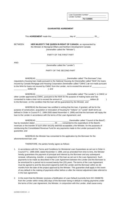 Guarantee Agreement Template