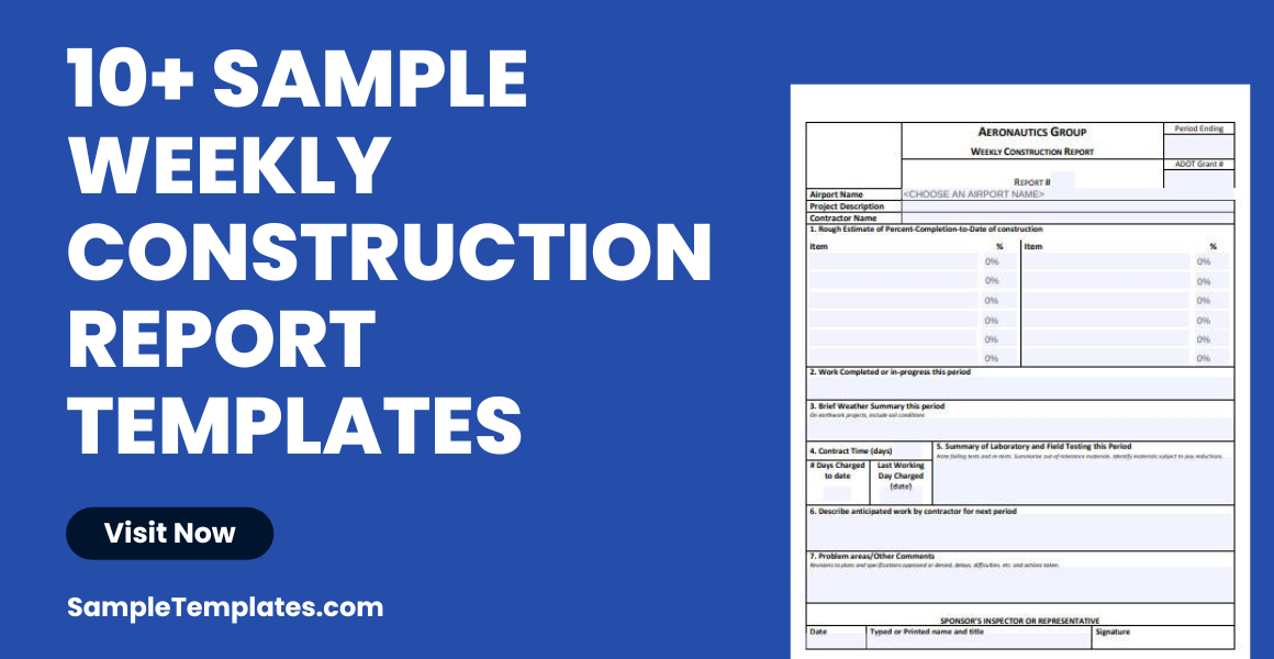 weekly construction report template
