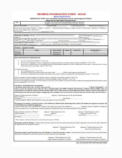 witness information form template