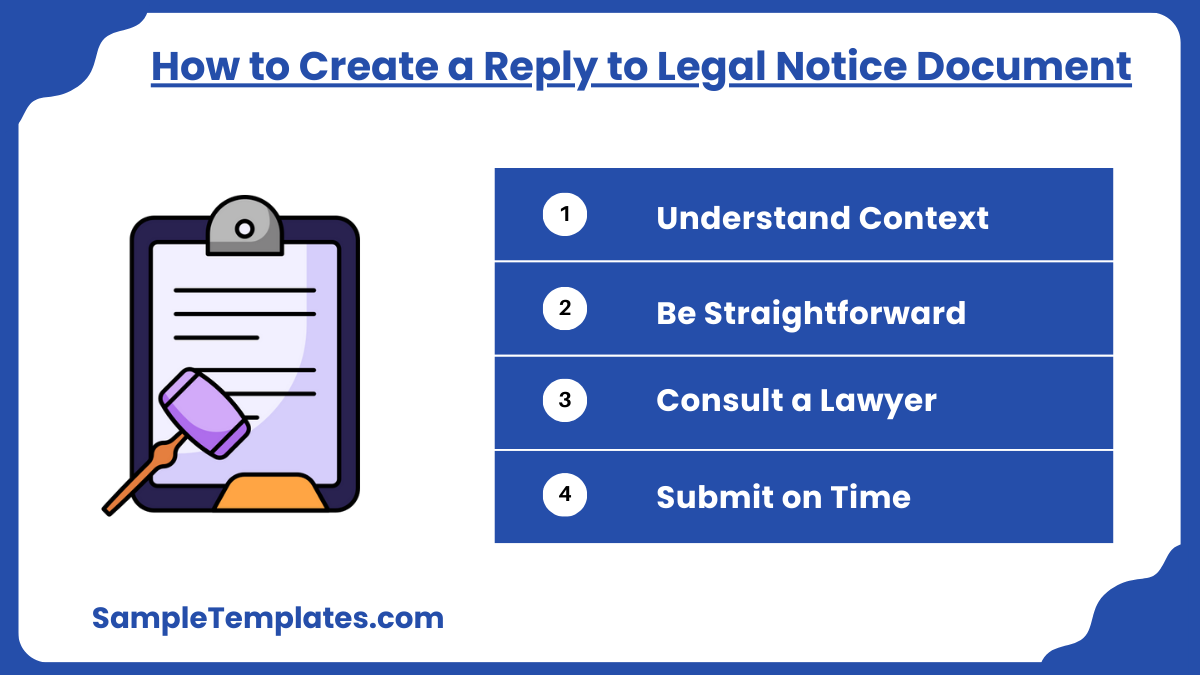 how to create a reply to legal notice document