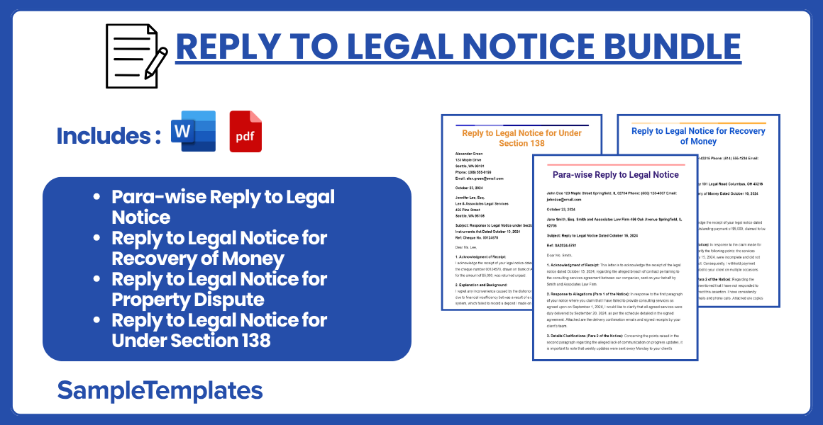 reply to legal notice bundle