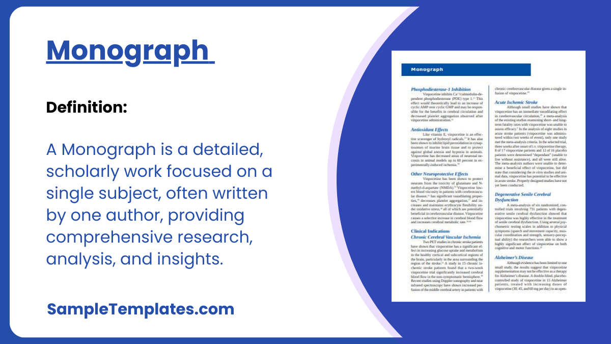 FREE 10 Monograph Samples Templates