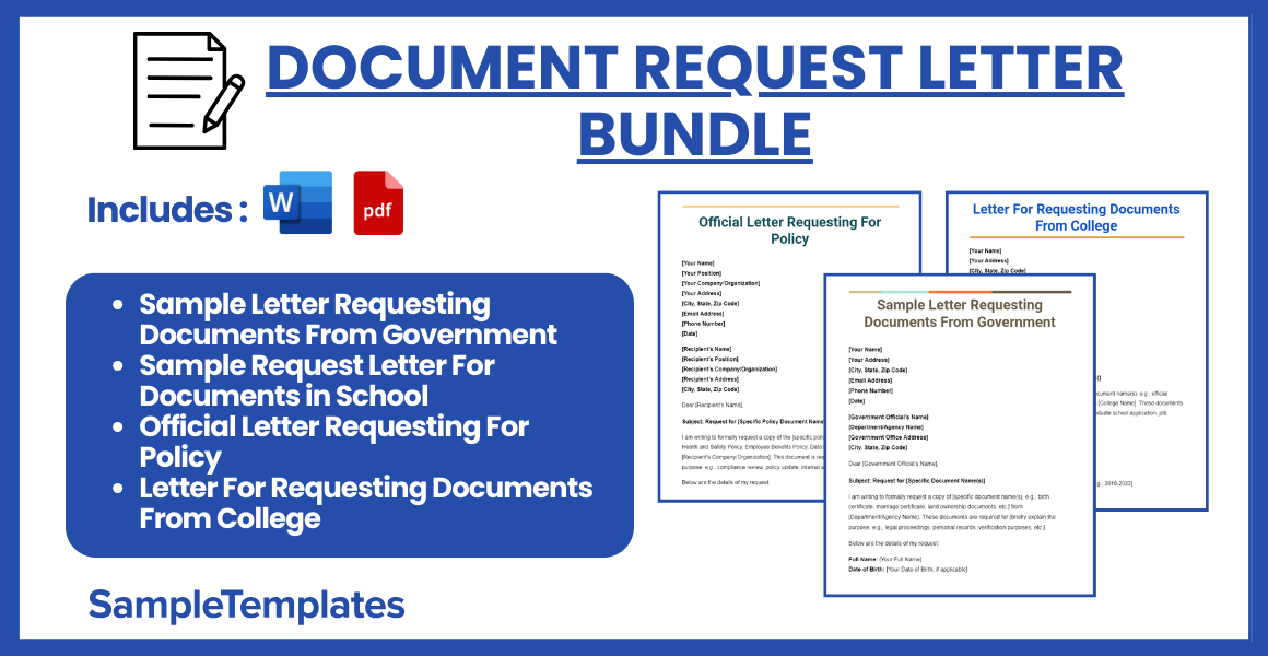 document request letter bundle