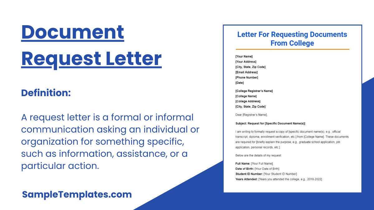 Document Request Letter