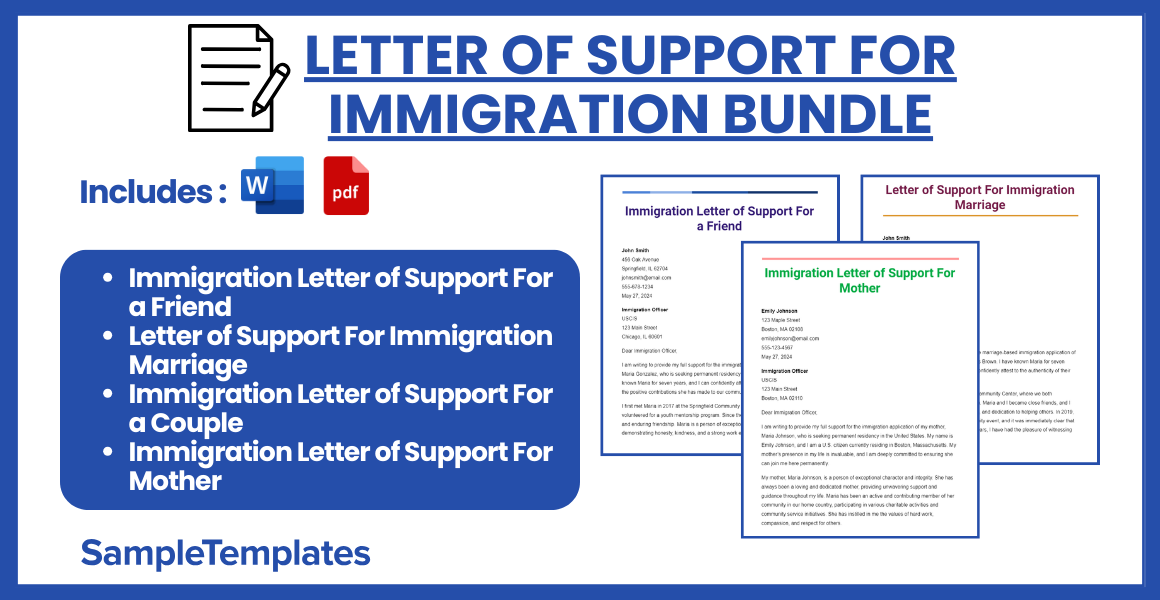 letter of support for immigration bundle