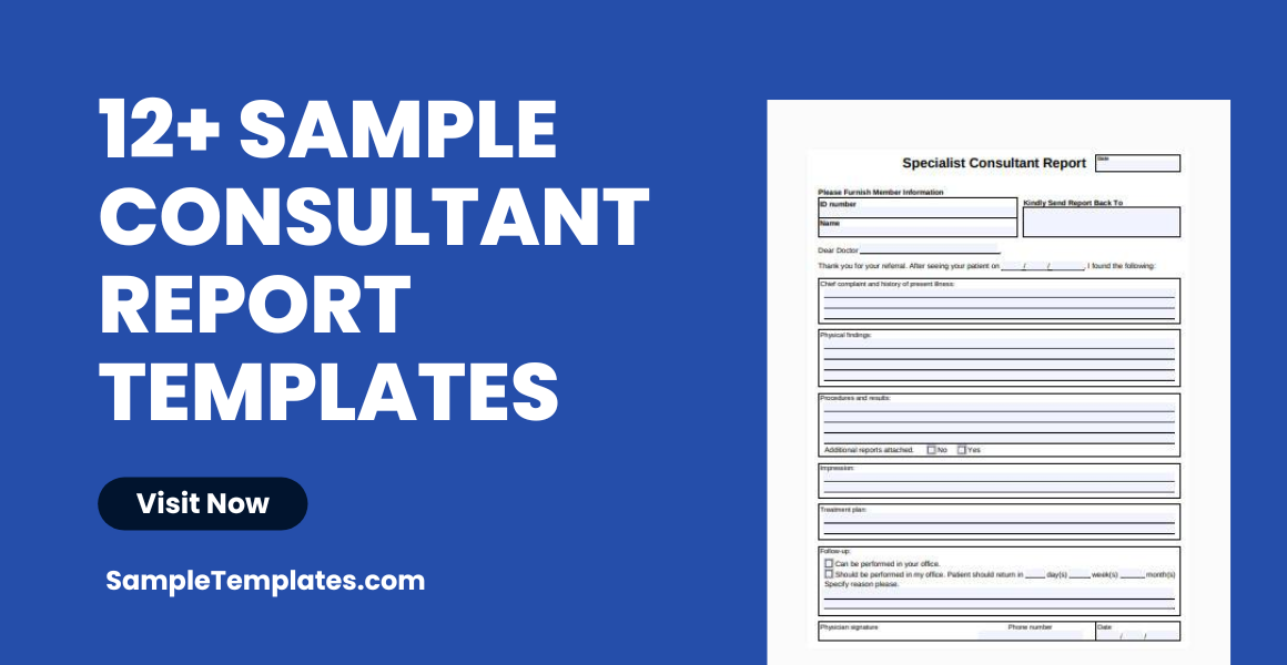 sample consultant report templates