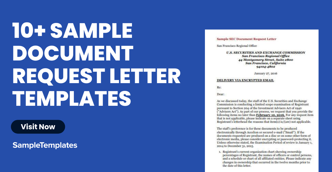sample document request letter templates