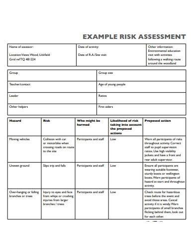 basic charity risk assessment