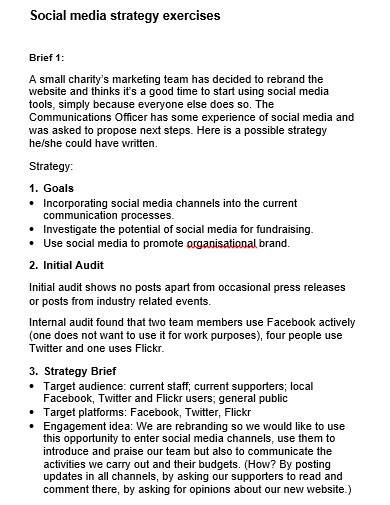 charity social media policy template