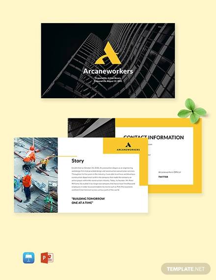 Construction Company Profile Cover Page