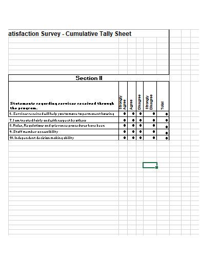 cumulative tally sheet template