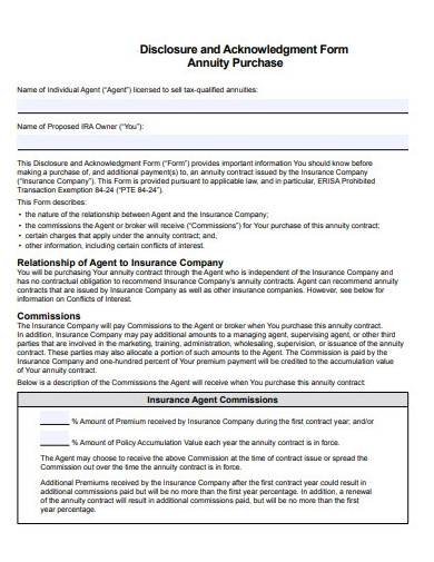 disclosure and acknowledgment form template