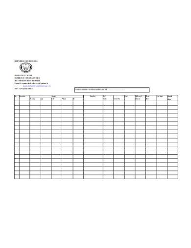 fixed asset register in excel template