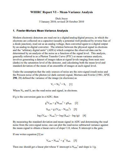 fowler variance analysis report