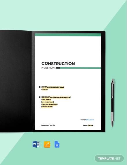 free basic construction phase plan template