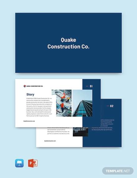 free modern construction company profile template