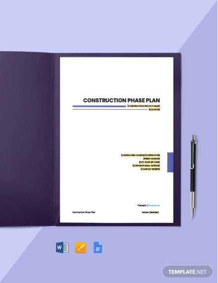 free sample construction phase plan template