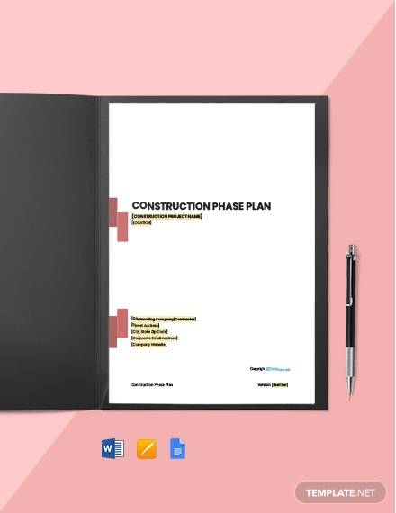 free simple construction phase plan template