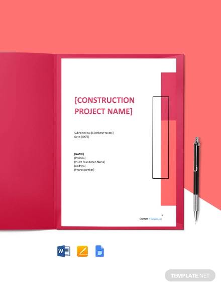 free simple construction proposal template