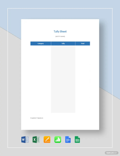 FREE 18+ Tally Sheet Samples and Templates in Excel | PDF