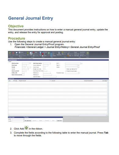 general journal entry template