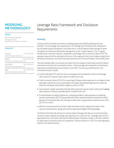 leverage ratio framework template