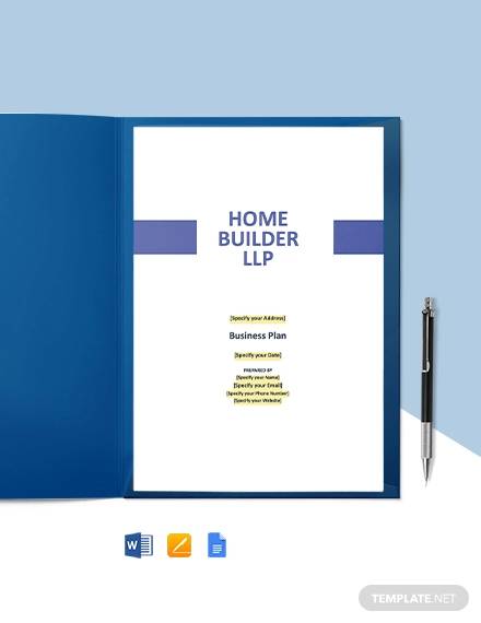 residential construction business plan template