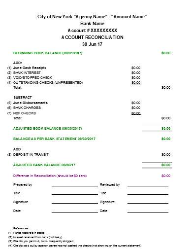 sample account reconciliation templates