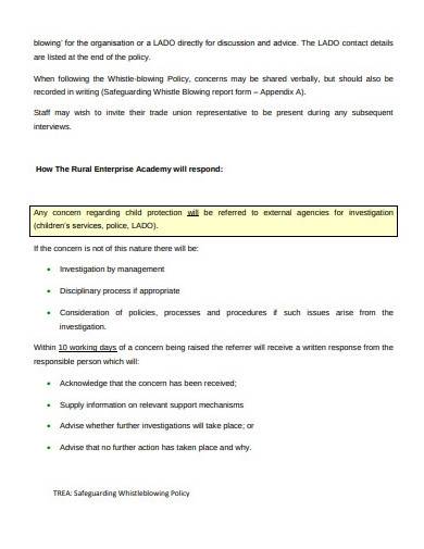 sample charity whistleblowing policy template