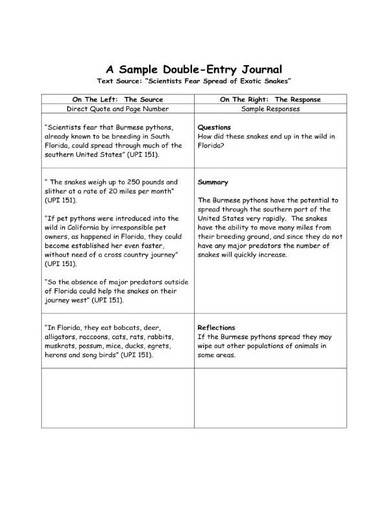 sample double entry journal in word