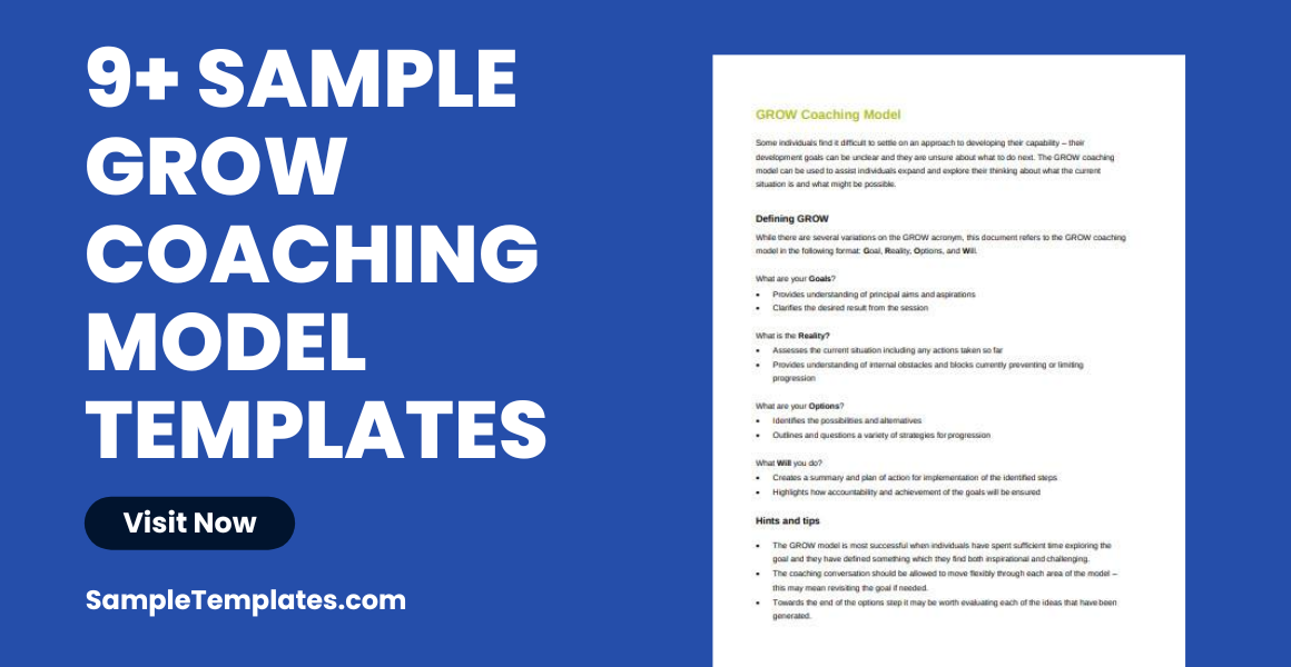 sample grow coaching model templates