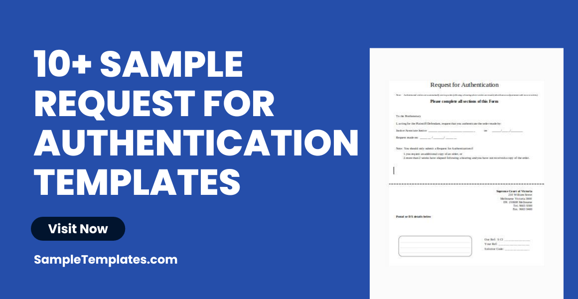 Sample Request For Authentication Templates