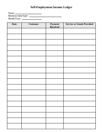 FREE 10 Bookkeeping Templates For Self Employed In PDF
