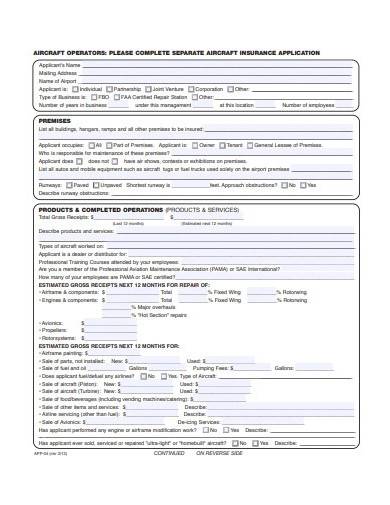 simple general liability insurance application