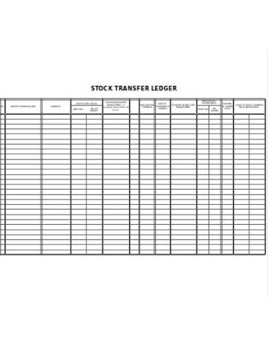 stock transfer ledger example