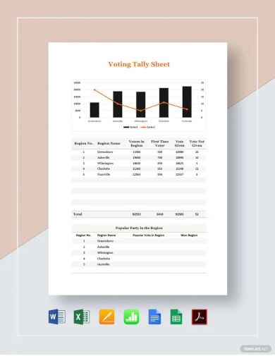 voting tally sheet template