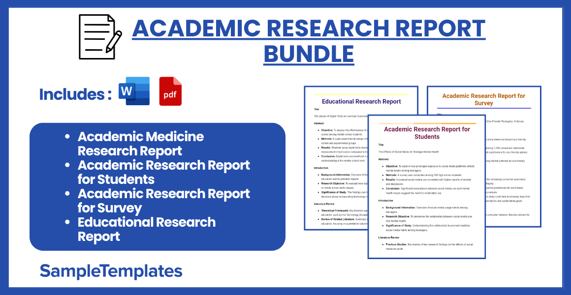 academic research report bundle